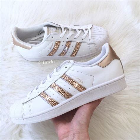 weiße adidas schuhe bling streifen|Weiße Sneakers .